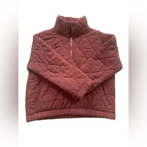Women's Quilted Puffer Jacket in Rust
